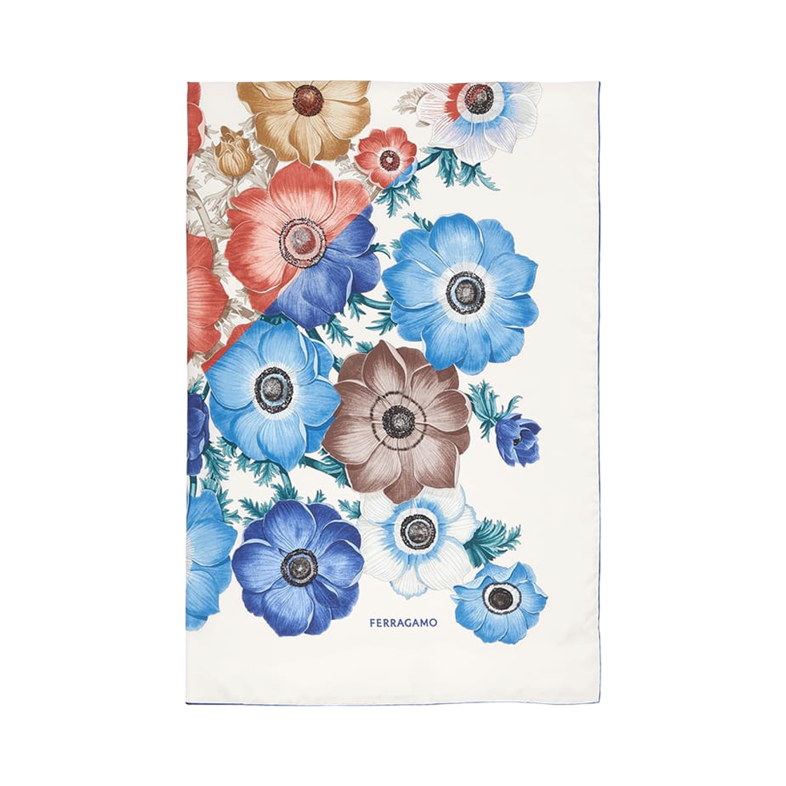 (W) 페라가모 실크 스카프 아이보리((W) Ferragamo Silk Scarf Ivory) - 1