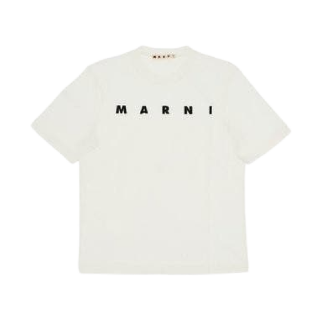 (키즈) 마르니 크루넥 프린티드 로고 티셔츠 화이트((Kids) Marni Crewneck Printed Logo T-Shirt White)
