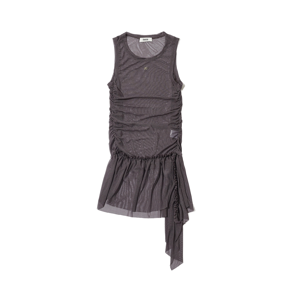 Fk25hs11 Fakiii Mesh Princess Line Drop Dress Purple Grey