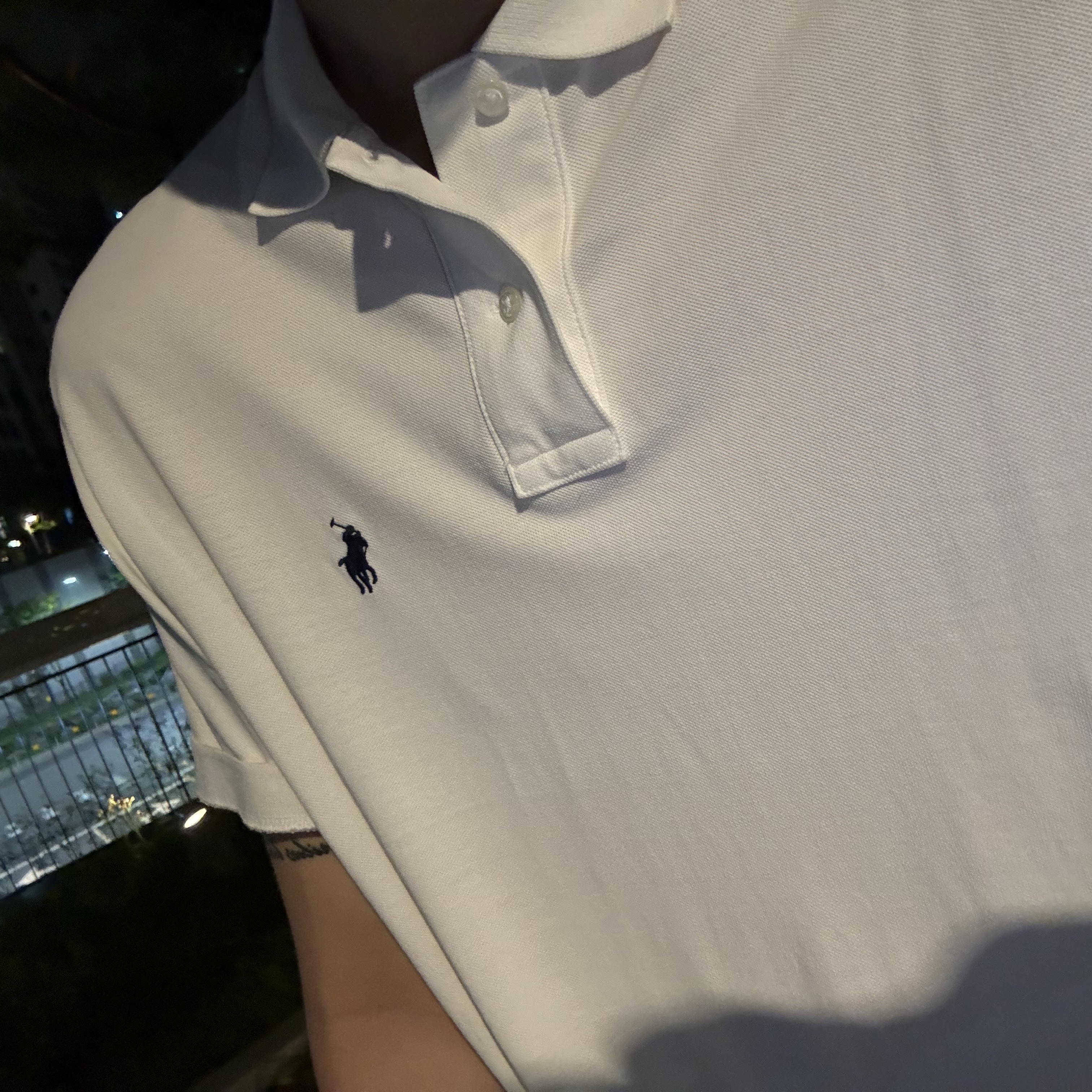 [20% 적립] Polo Ralph Lauren Classic Fit Mesh Polo Shirt White - 25FW, Nike Dunk Low Retro Grey Fog 착용 스타일 - 1