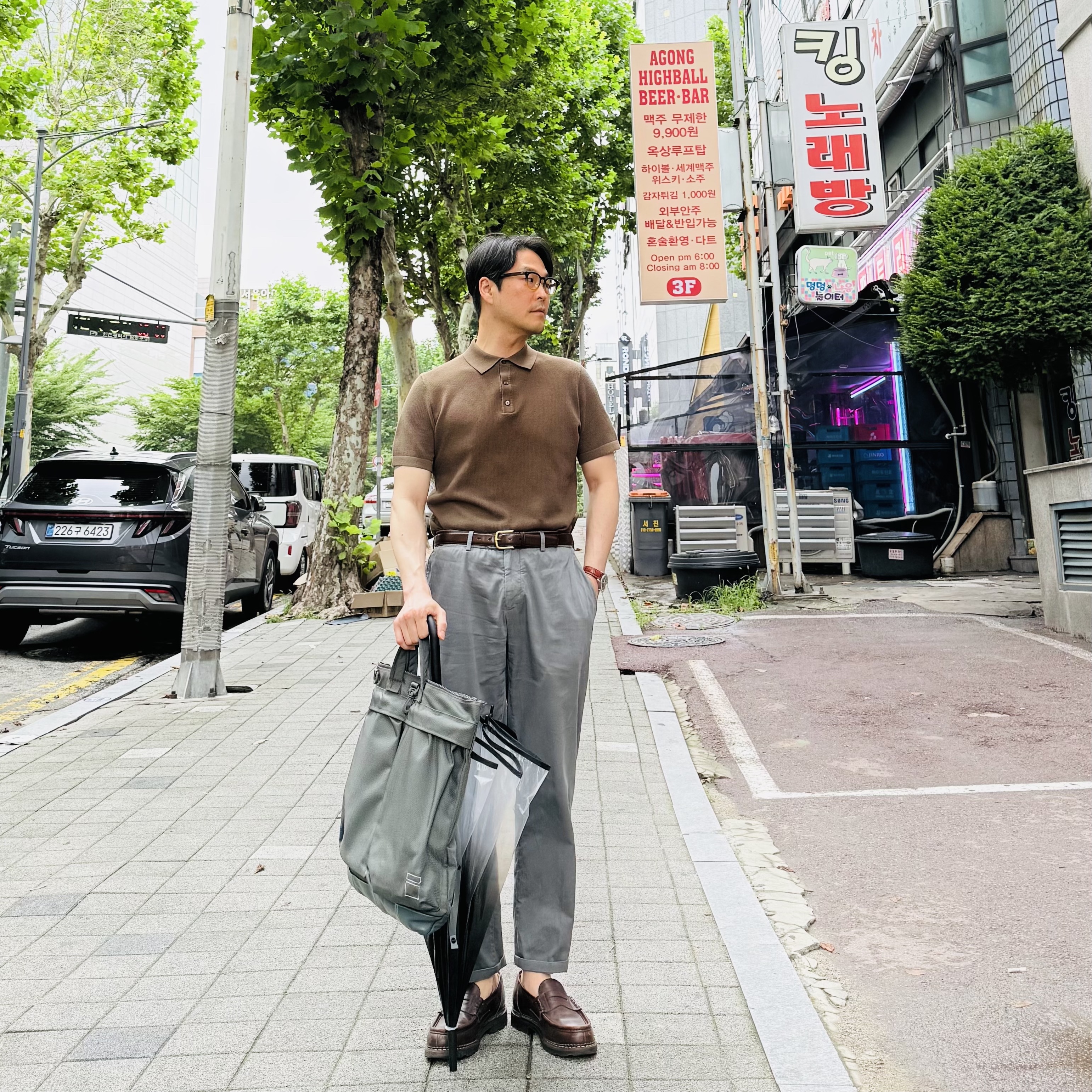 Paraboot Reims Lisse Cafe 착용 스타일