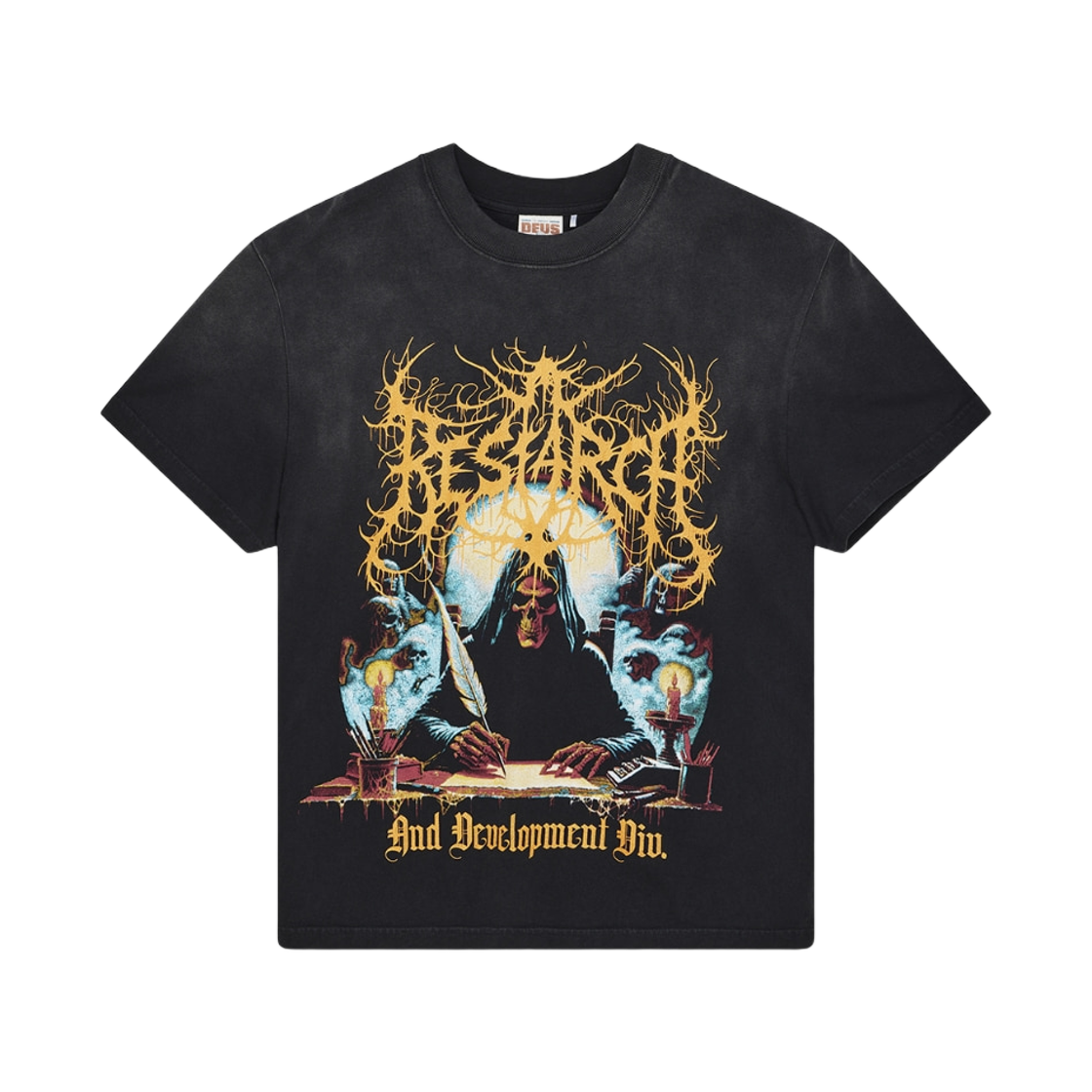 D253UTS750-094/DUF254345B-ATH Deus Ex Machina R&D T-Shirt Charcoal
