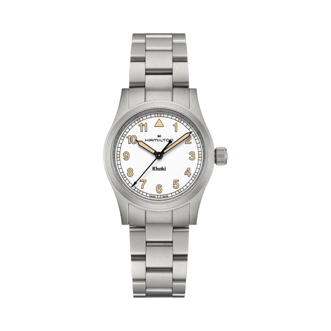 H69301110 Hamilton Khaki Field Quartz 33mm Stainless Steel White