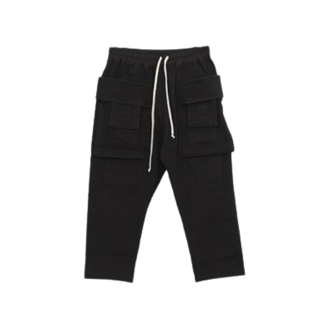 DU02D2371-RIG-09 Rick Owens Drkshdw Creatch Cargo Cropped Drawstring Pants Black