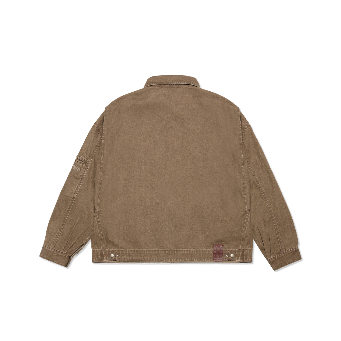 예스아이씨 루즈 핏 집업 데님 재킷 브라운(YESEYESEE Loose Fit Zip Up Denim Jacket Brown) - 2