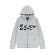 YESEYESEE Y.E.S Snail Logo Zip-up Hoodie Grey