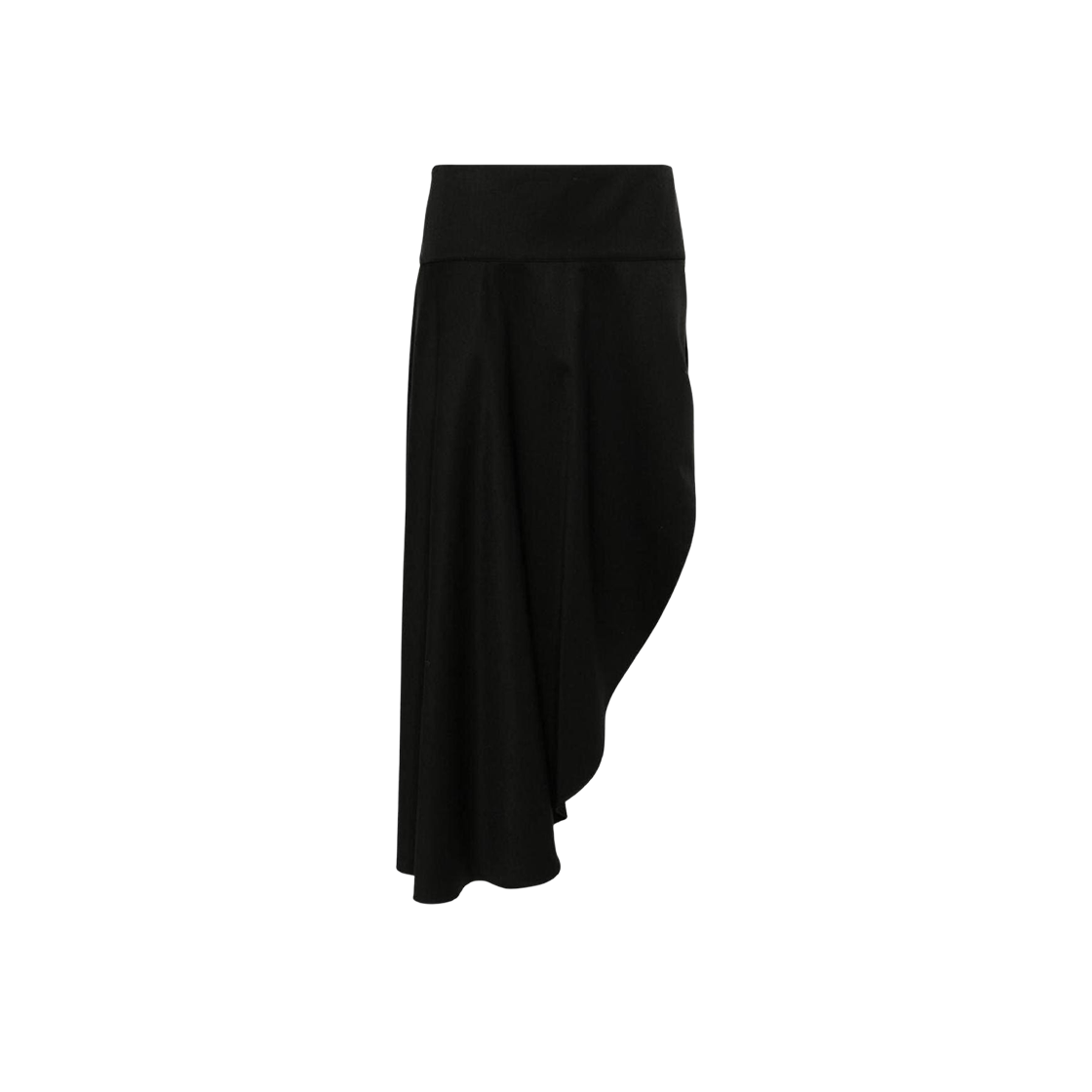 (W) 알라이아 어시메트릭 미디 스커트 블랙((W) Alaia Asymmetric Midi Skirt Black)