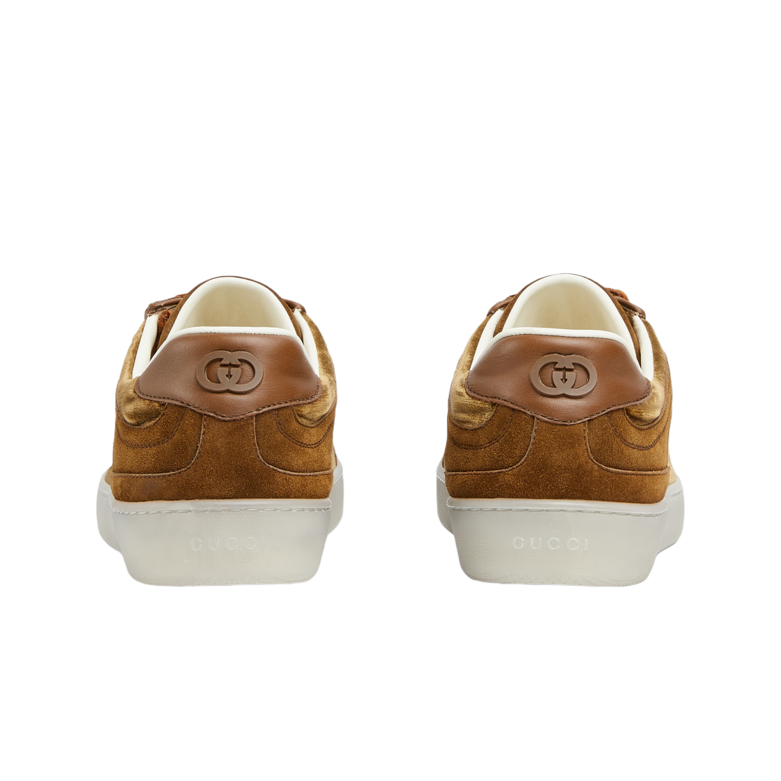 (W) 구찌 G75 스니커즈 브라운 벨벳((W) Gucci G75 Sneakers Brown Velvet) - 2
