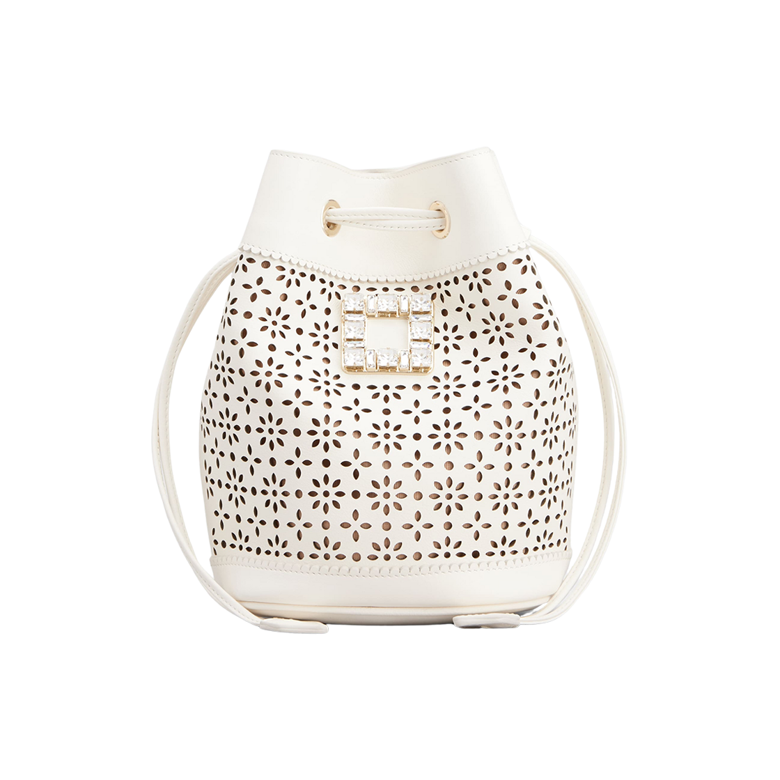 로저 비비에 트레 비비에 레더 버킷백 오프 화이트(Roger Vivier Tres Vivier Bucket Bag in Leather Off White)