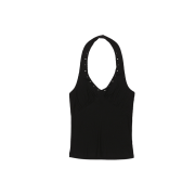 Asura Stud Halter Sleeveless Black