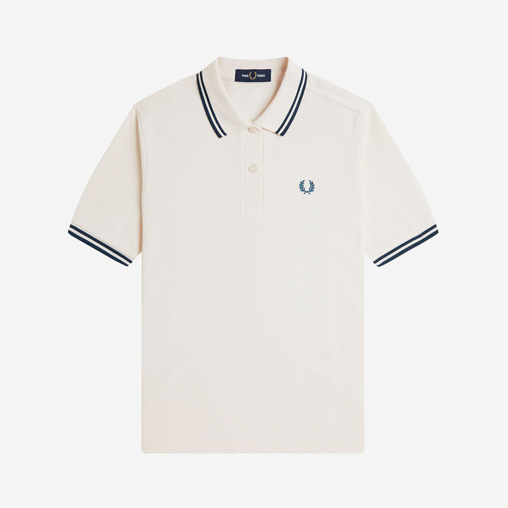 프레드페리 G3600 우먼스 트윈 팁 프레드페리 셔츠 실키피치 다크페트롤(Fred Perry G3600 Womens Twin Tipped Fred Perry Shirt Silky Peach Dark Petrol) - 5