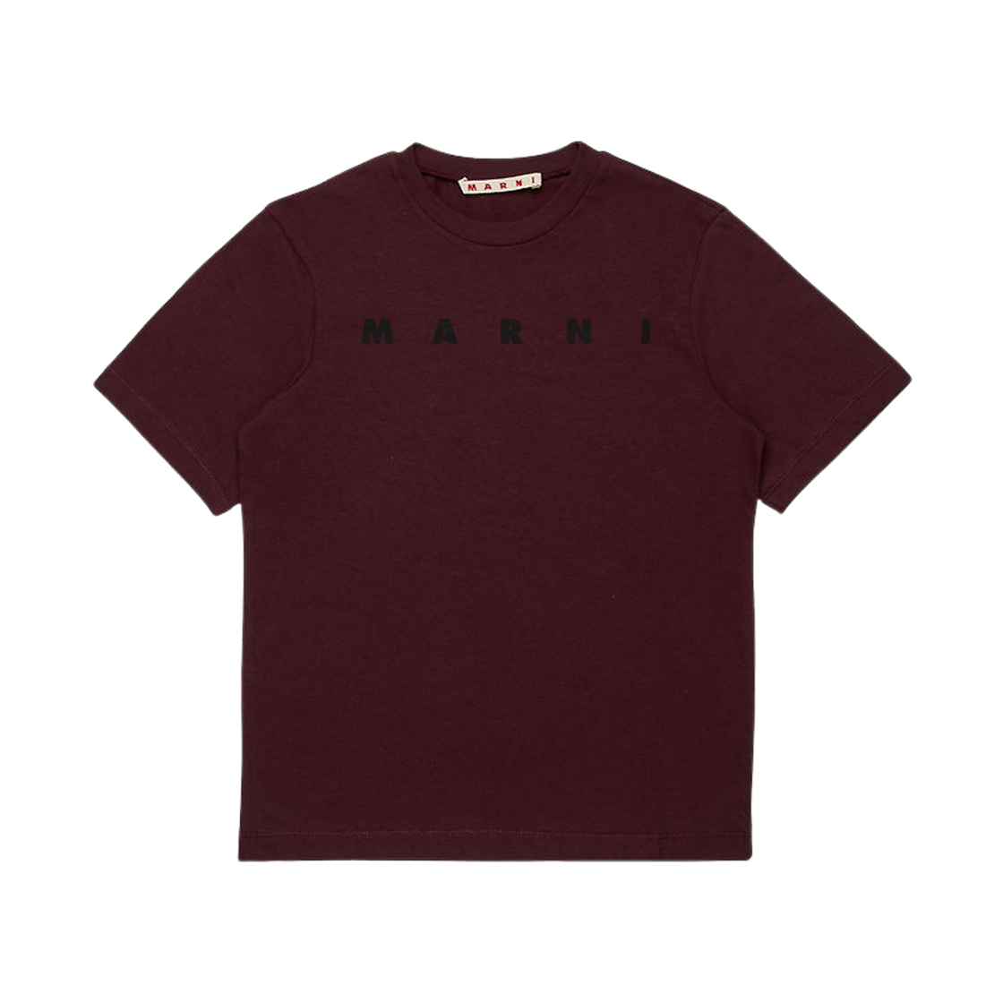 M01601-M00RF-0M434 (Kids) Marni Crewneck Printed Logo T-Shirt Berry Jam