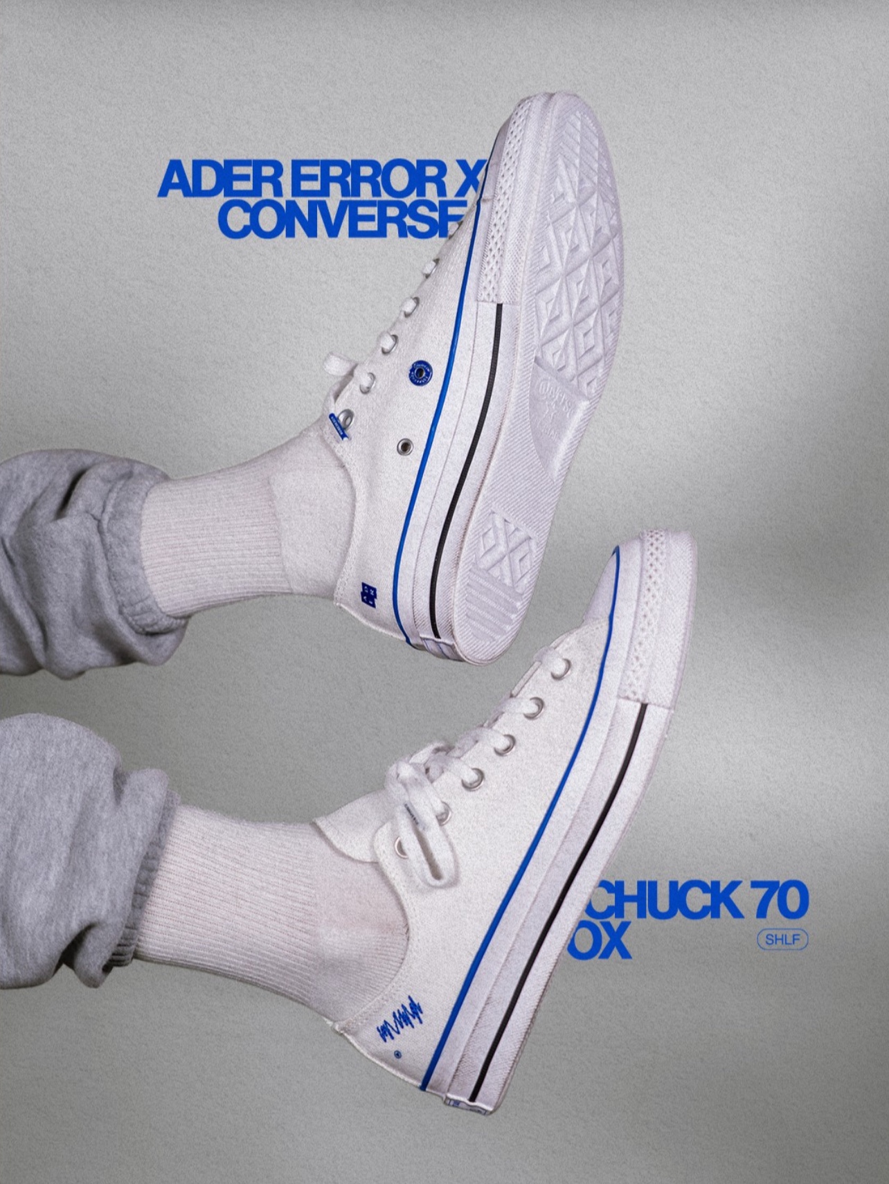 Converse x Ader Error Sig; Chuck 70 Low White Blue 착용 스타일 - 1