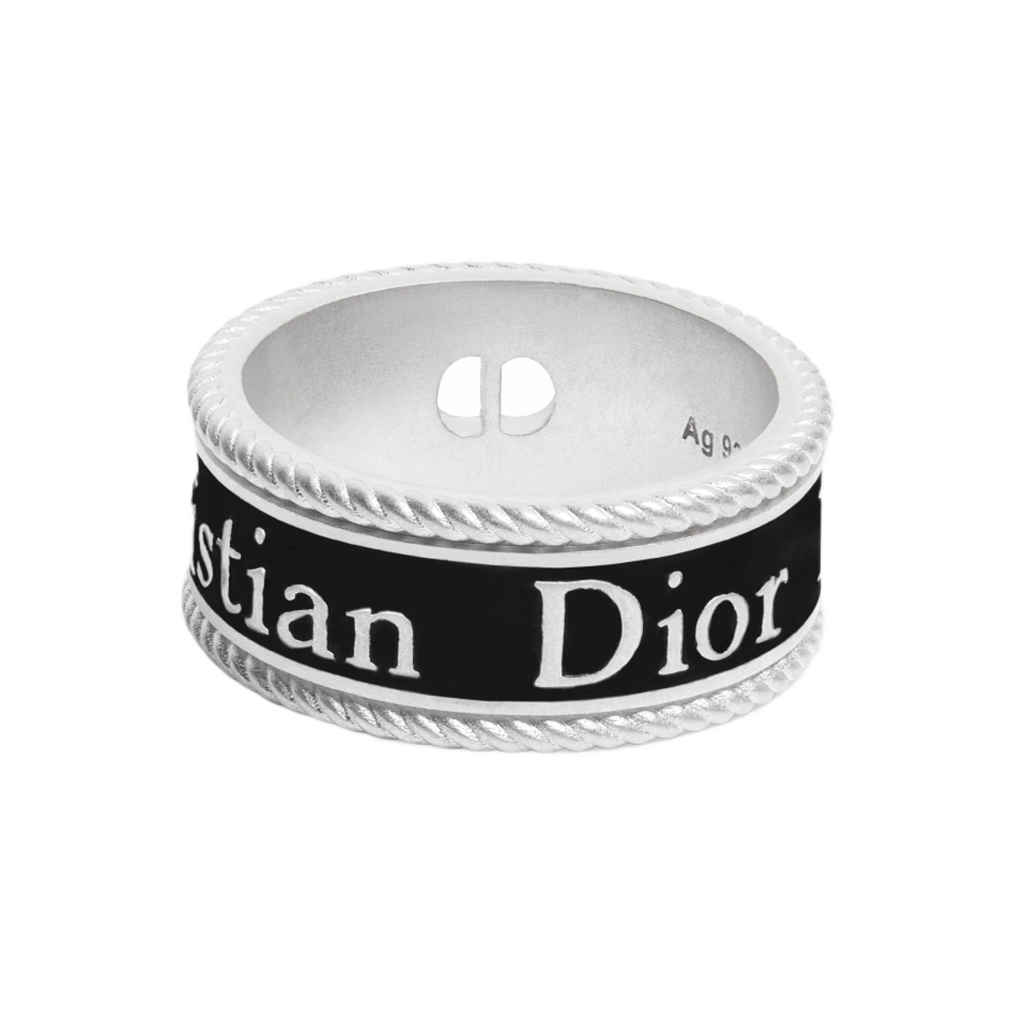 R2578HOMST-D992 Dior Black Star Ring Resin Silver Black