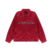 YESEYESEE Chain Stitch Logo Coach Jacket Red