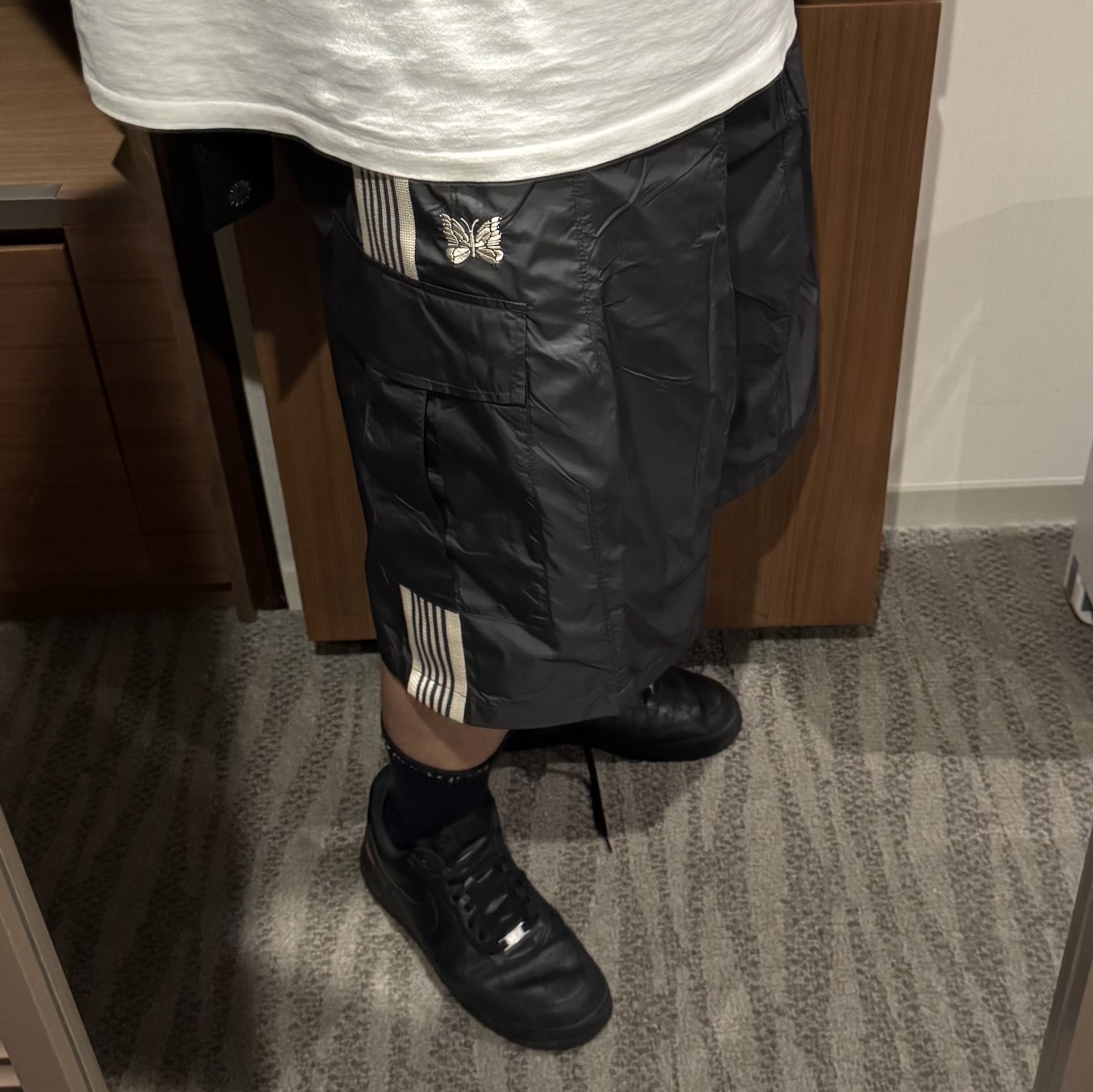 Needles x LHP H.D. BDU Nylon Shorts Charcoal - LHP Exclusive 착용 스타일 - 1