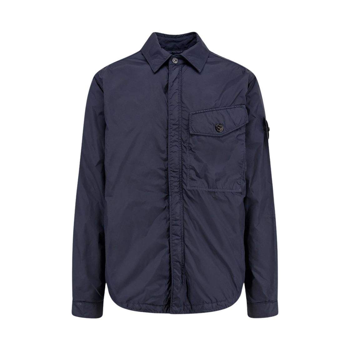 스톤 아일랜드 Q100006 크링클 랩스 NY 리사이클 나일론 안티 드롭 윈드 레지스턴트 패딩 셔츠 자켓 네이비 블루 - 25FW(Stone Island Q100006 Crinkle Reps NY Recycled Nylon in Anti-Drop with Wind Resistant Padding Shirt Jacket Navy Blue - 25FW) - 1