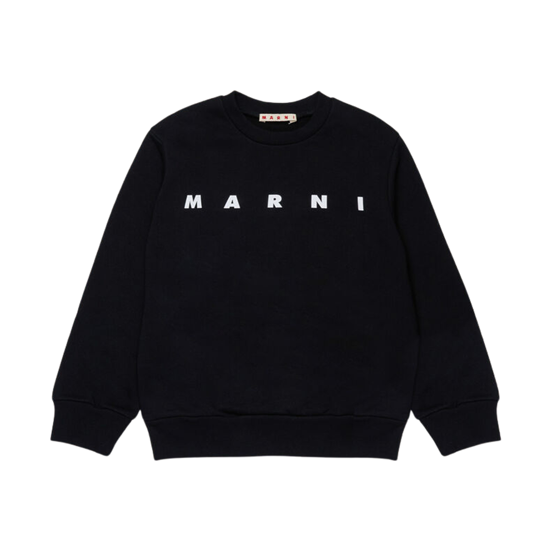 (키즈) 마르니 마르니 프린트 코튼 스웨트셔츠 블랙((Kids) Marni Cotton Sweatshirt with Marni Print Black)