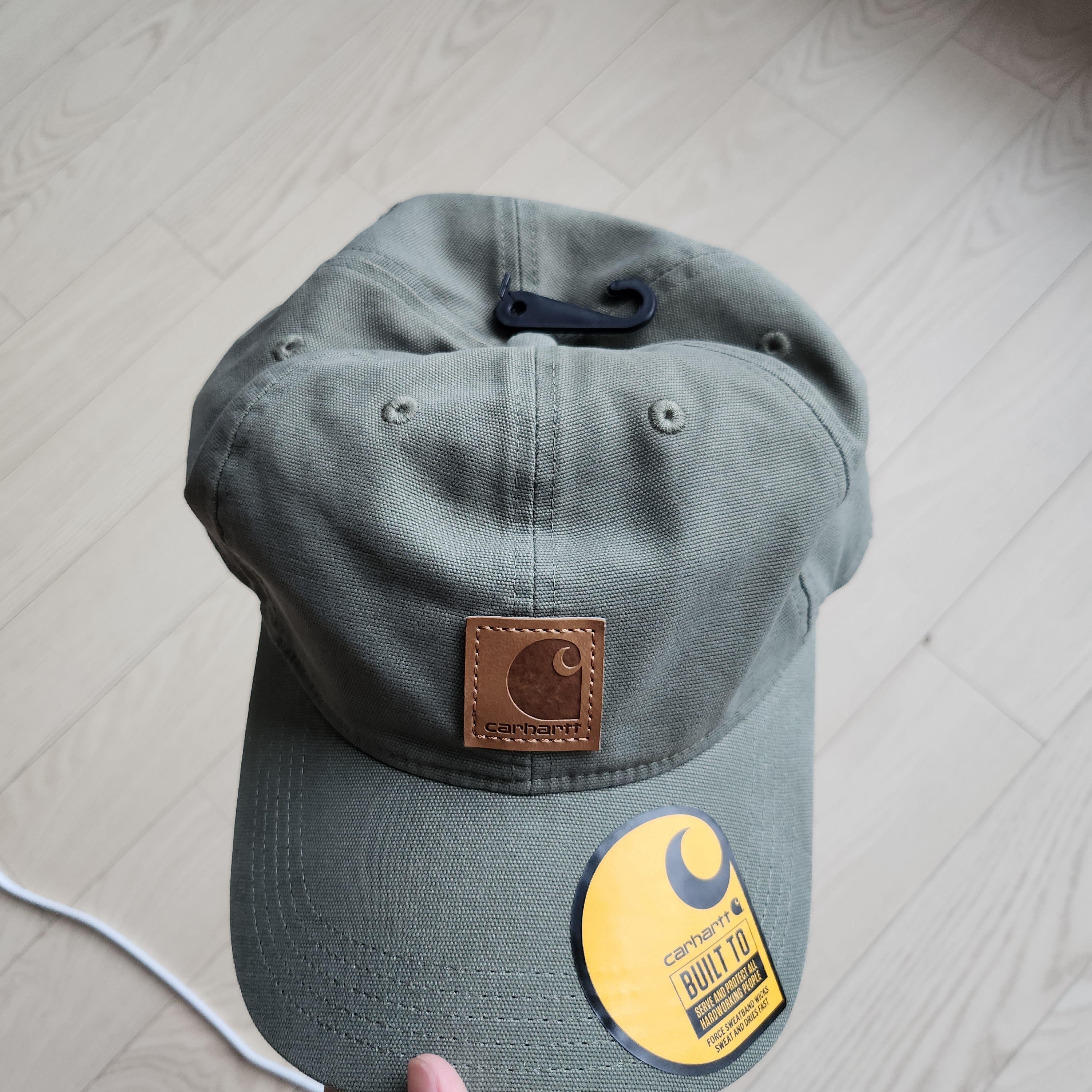 Carhartt Canvas Cap Dusty Olive 착용 스타일 - 1