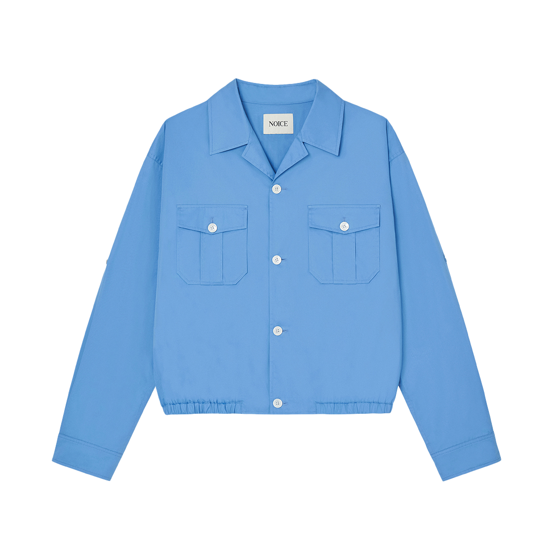 노이스 플랩 포켓 코튼 블루종 블루