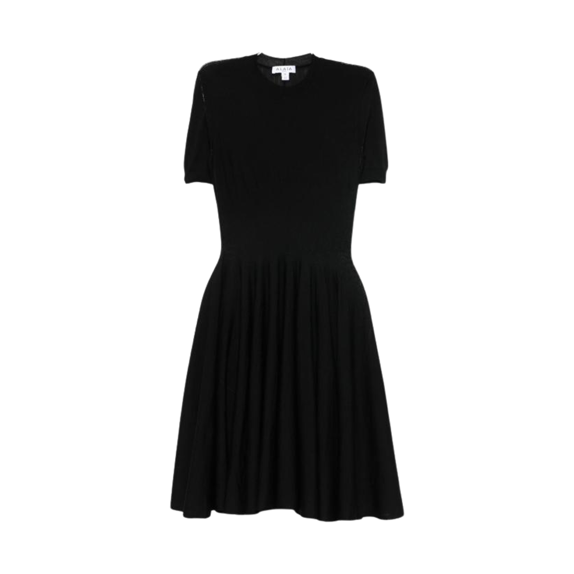 (W) 알라이아 메리노 니트 스케이터 드레스 블랙((W) Alaia Merino Knit Skater Dress Black)