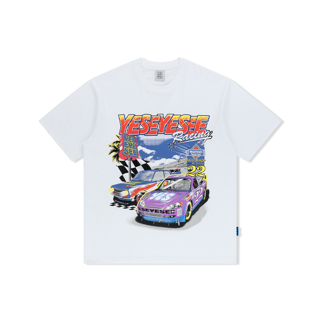 예스아이씨 레이싱 티 화이트(YESEYESEE Racing Tee White)