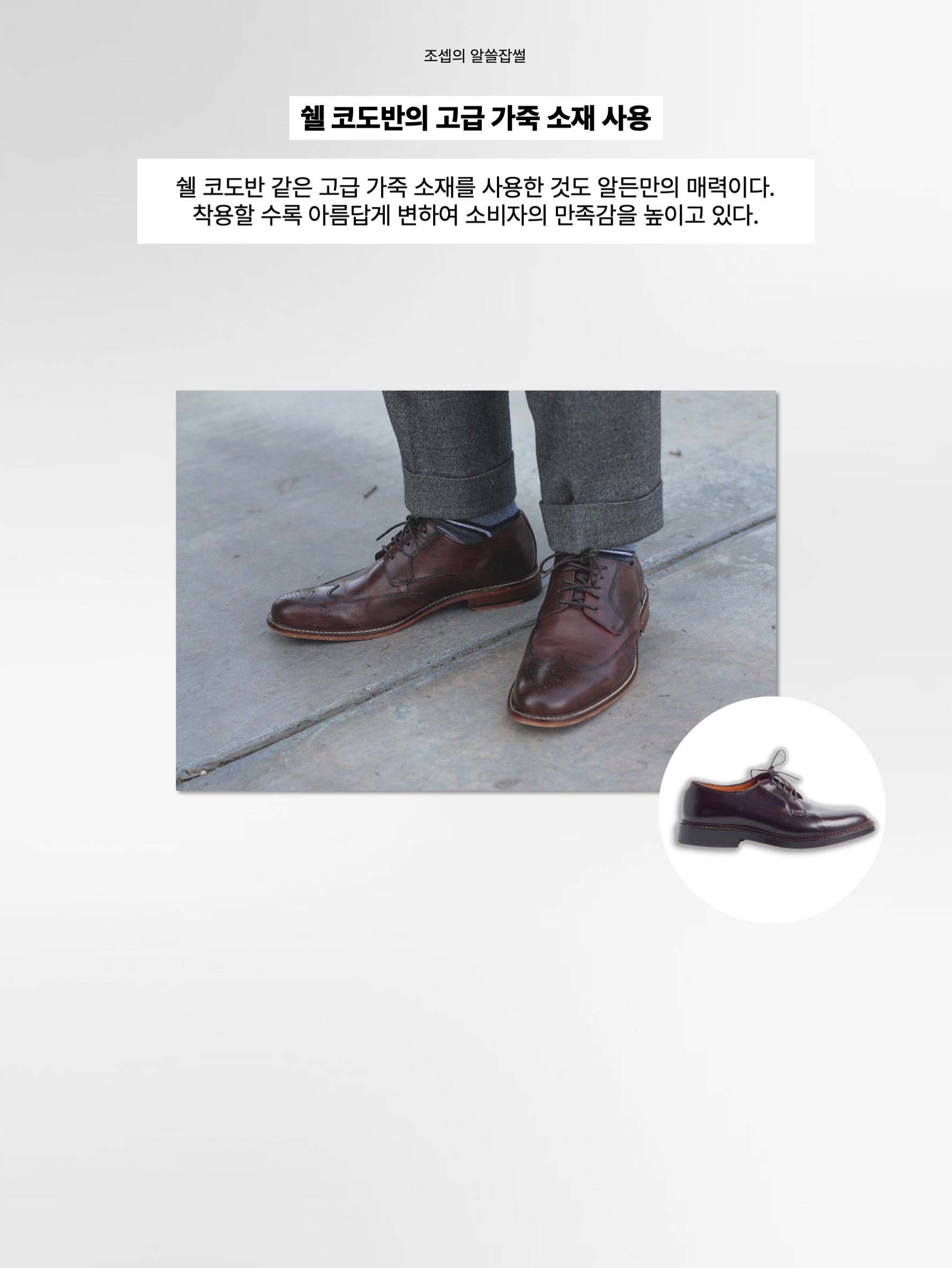 Alden 990 Cordovan Plain Toe Blucher Oxford Burgundy - E, Alden 6243 Suede Unlined Flex Penny Loafer Snuff - E 착용 스타일 - 6
