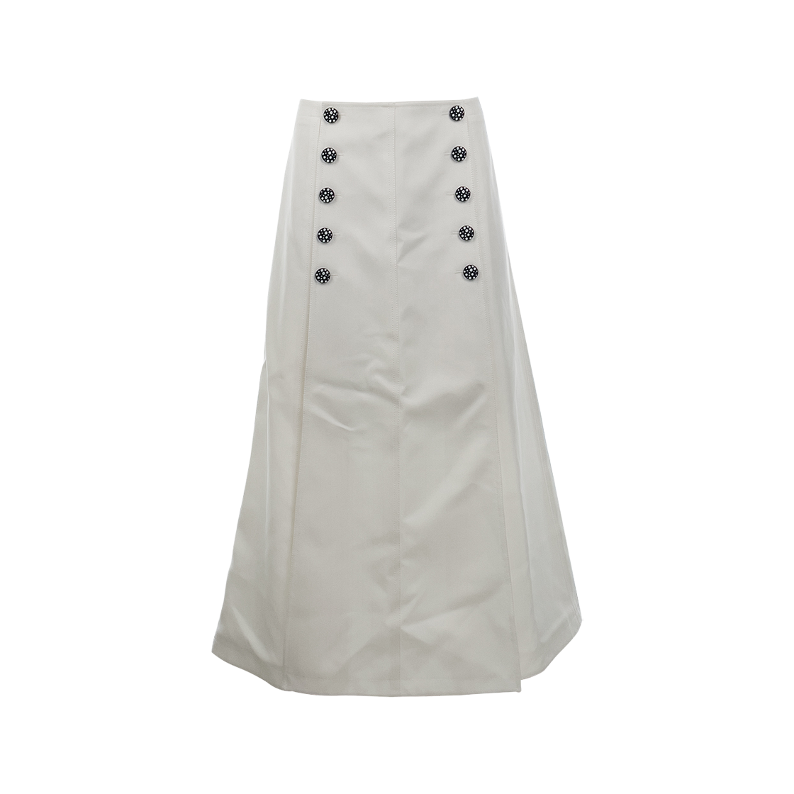 ITORKGIFDSOL Louis Vuitton LVYK Technical Gabardine Midi Skirt 38 White
