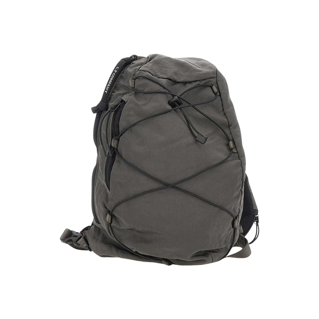 C.P. 컴퍼니 나일론 B 렌즈 디테일 드로우스트링 크로스바디백 그레이 - 25FW(C.P. Company Nylon B Lens Detail Drawstring Crossbody Bag Grey - 25FW)