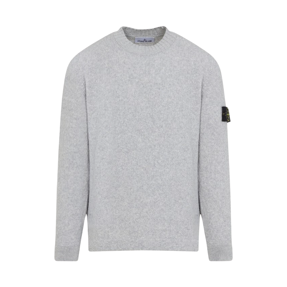 K2S1551000-56S00N2-V0M64 Stone Island 5100056 Fancy Yarn Crewneck Jumper with Brushed Texture Melange Grey - 25FW