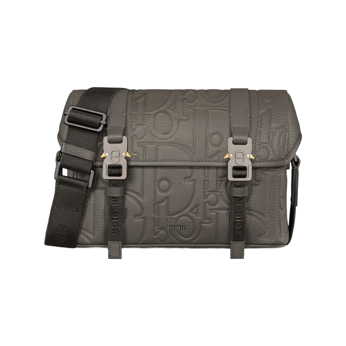 1ESPO333LLG-H800 Dior Hit The Road Messenger Bag with Flap Dior Gravity Leather And Grained Calfskin Gray