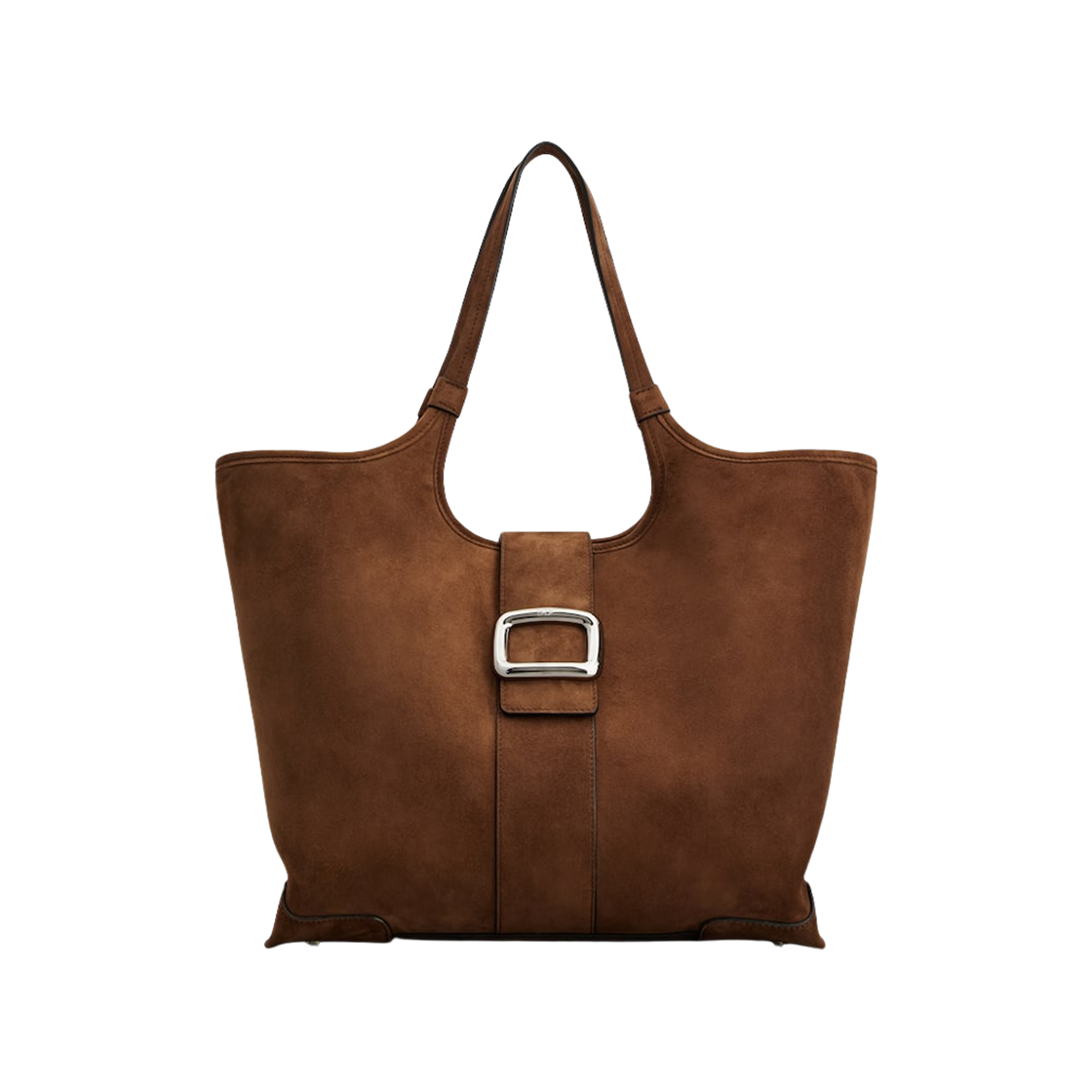 로저 비비에 비브 쇼크 미디움 스웨이드 쇼핑백 브라운(Roger Vivier Viv Choc Medium Shopping Bag in Suede Brown)