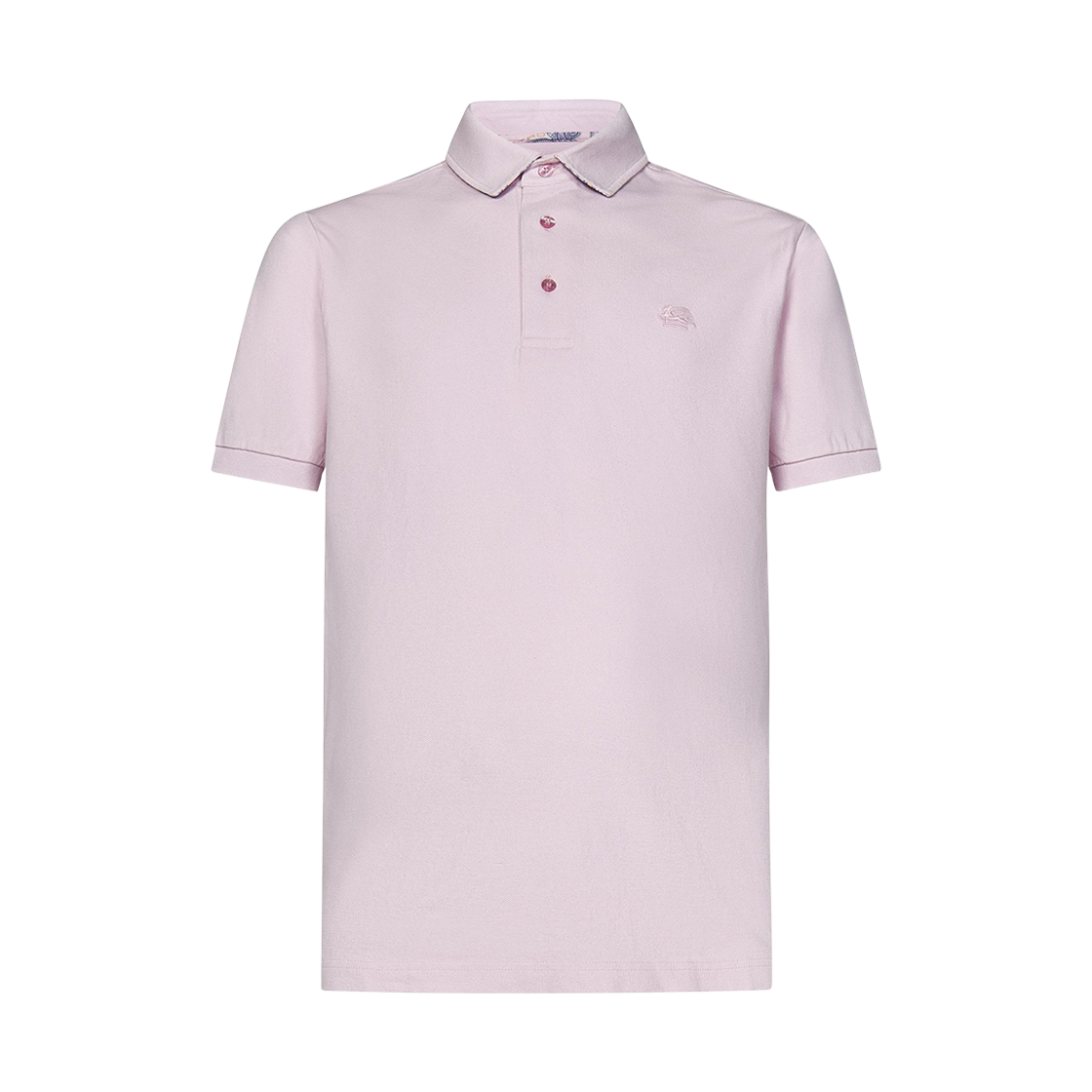 MRMD0006AJ264F0320 Etro Pegaso Embroidered Cotton Polo Shirt Pink