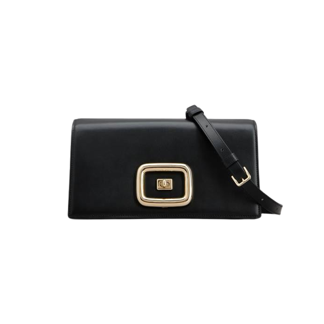 RBWAOGI0300MU5B999 Roger Vivier Viv Choc Bag in Leather Black