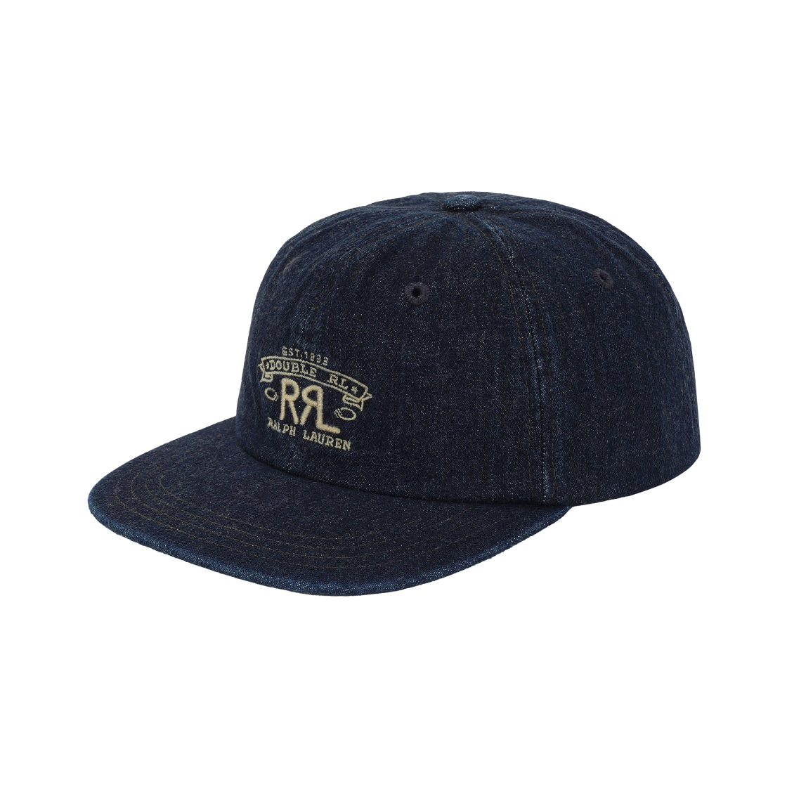 MARRHGS0J420203400 Double RL Ranch Logo Denim Ball Cap Rinse