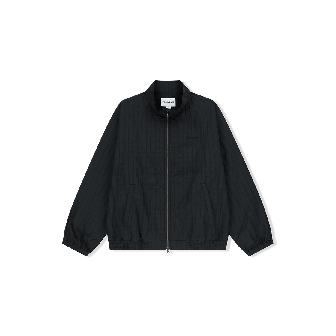 YS251WOWLS03BLK YESEYESEE Windowpane Zip Blouson Black