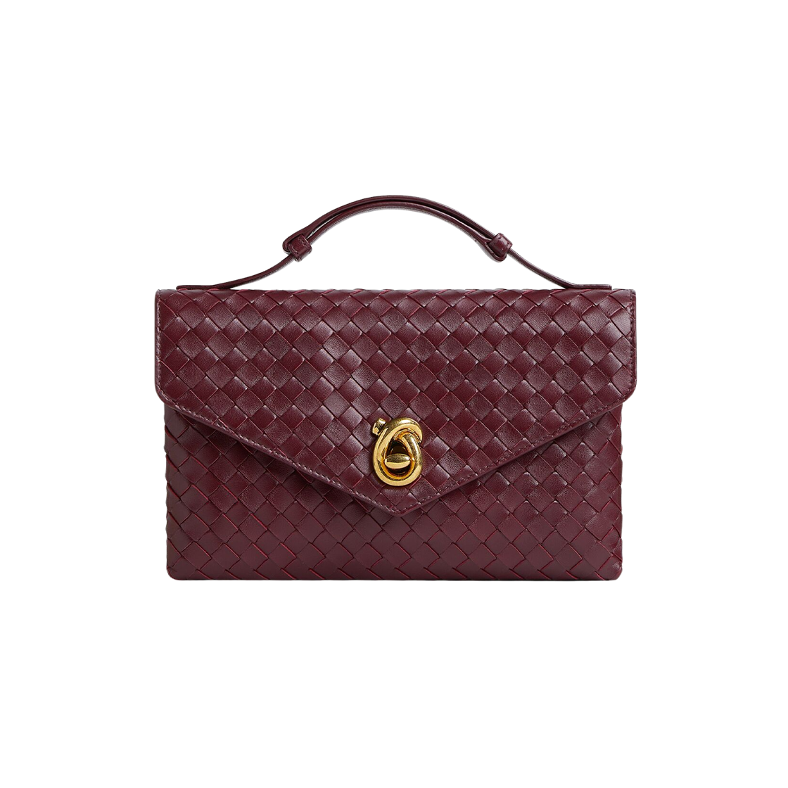 817191V08Z02250 Bottega Veneta Knot Lock Crossbody Bag Barolo