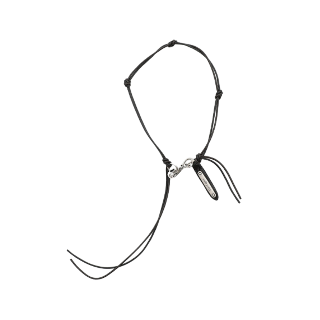 A2258SFL Our Legacy Ladon Leather Necklace Black