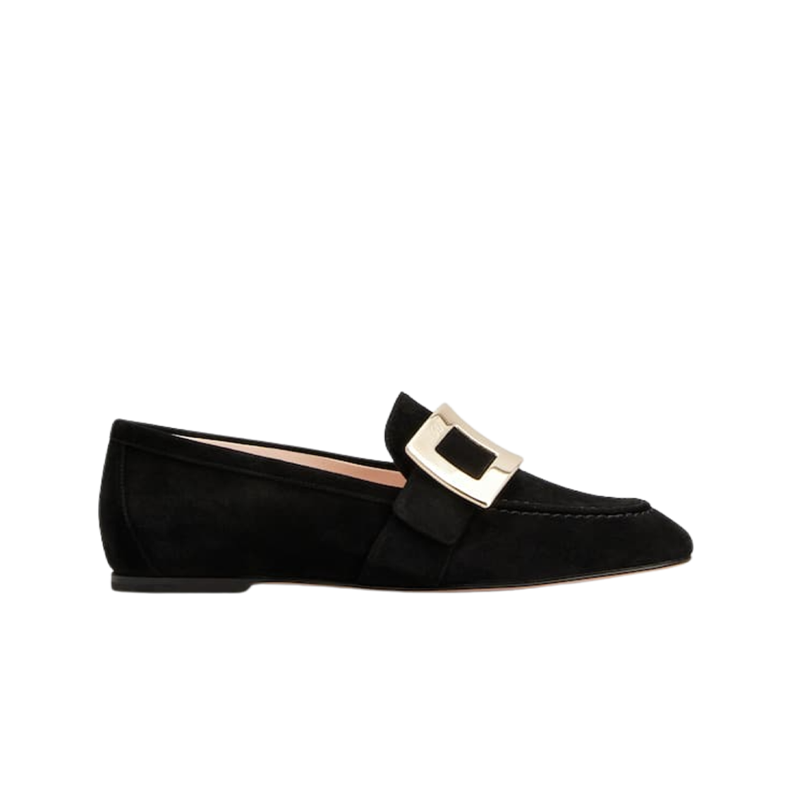 (W) 로저 비비에 스웨이드 로퍼 블랙((W) Roger Vivier Loafers in Suede Black)