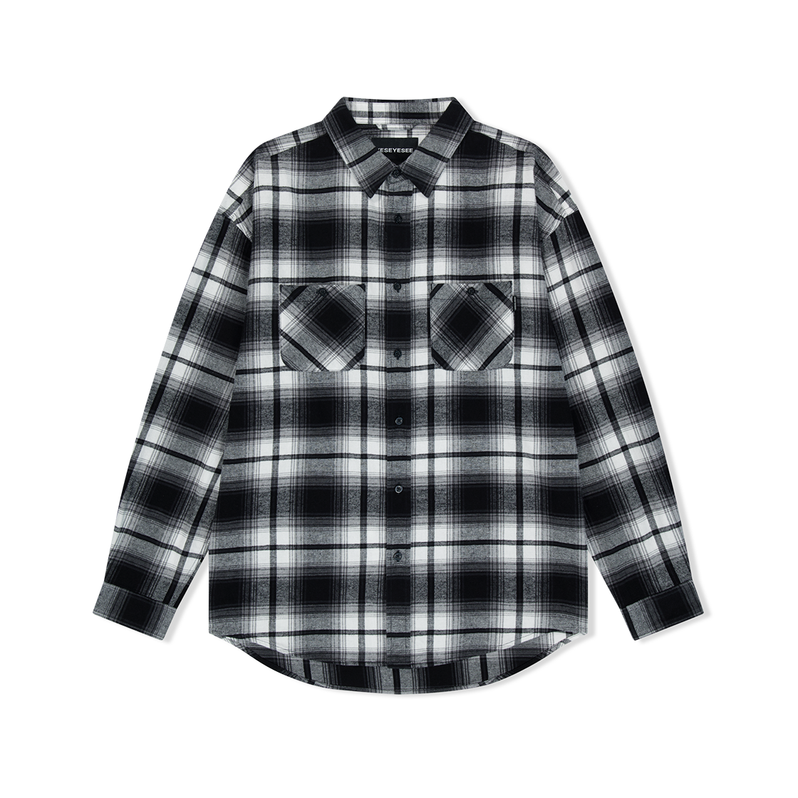 예스아이씨 플란넬 체크 셔츠 블랙(YESEYESEE Flannel Check Shirt Black)