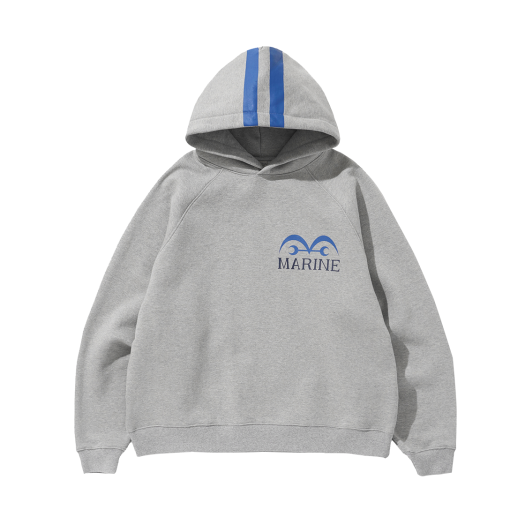 TRA2THU103MDM True Religion x One Piece  Marine Hoodie Melange Grey