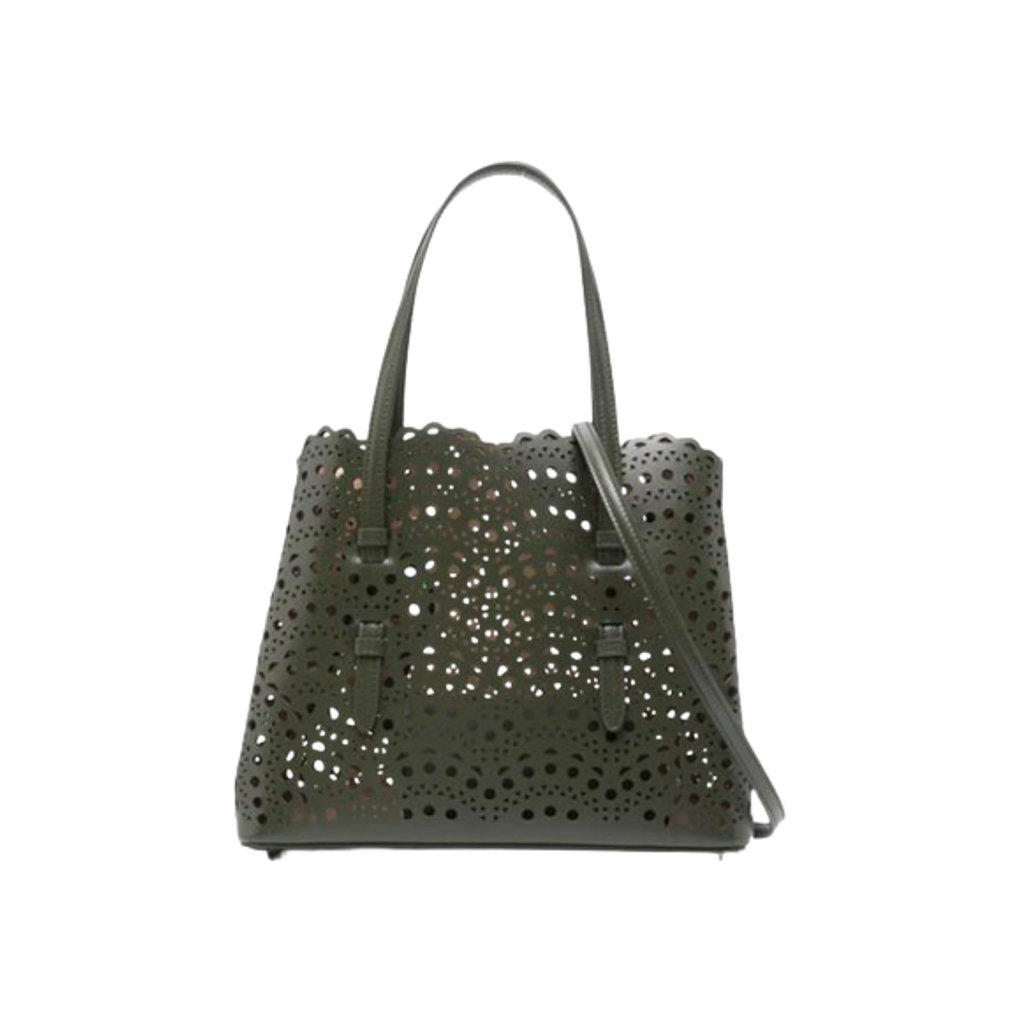 알라이아 비엔 웨이브 럭스 카프스킨 미나 25 백 다크 그린(Alaia Mina 25 Bag in Vienne Wave Lux Calfskin Dark Green)