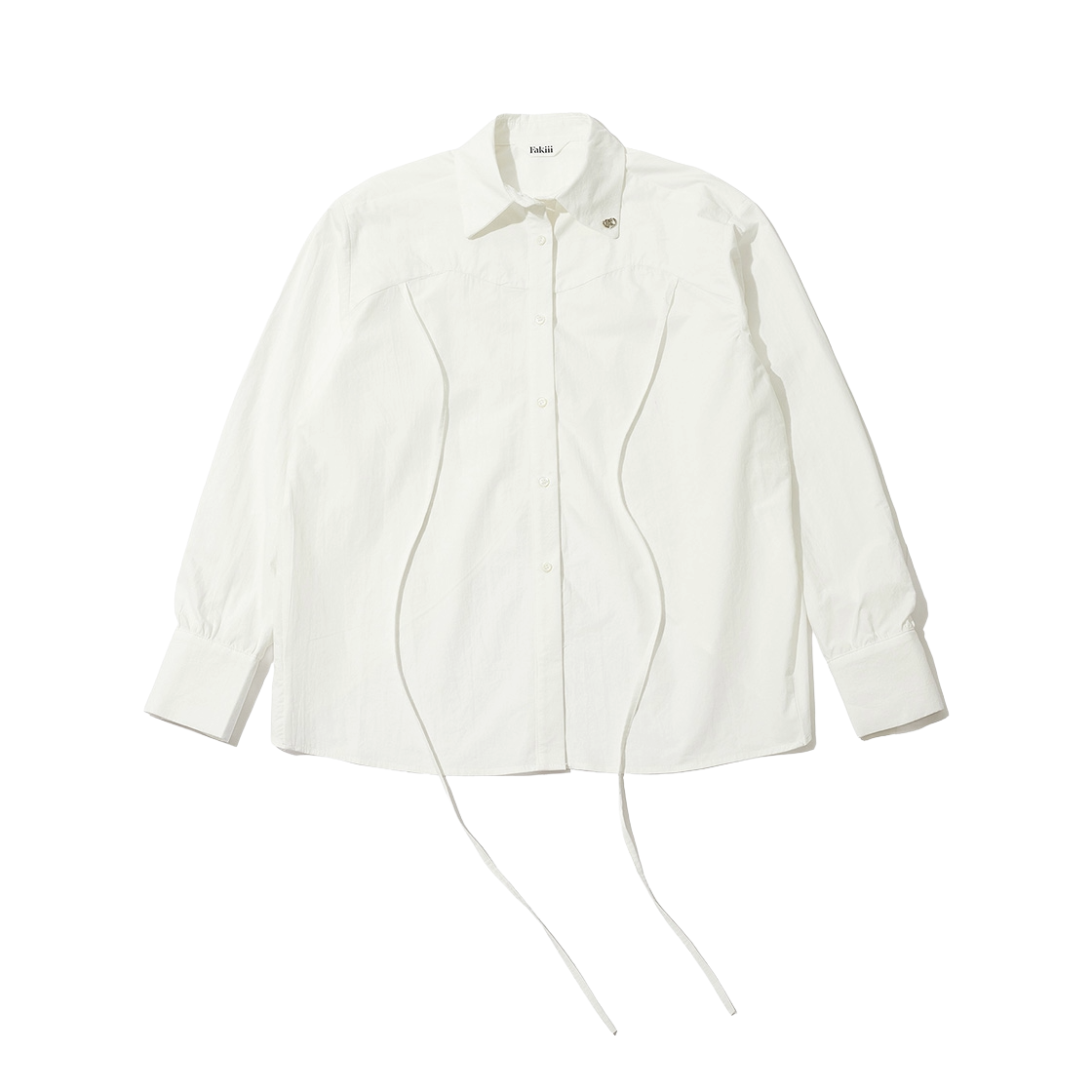 Fk25hs10 Fakiii Tulip Back Slit Multi Shirt Ivory