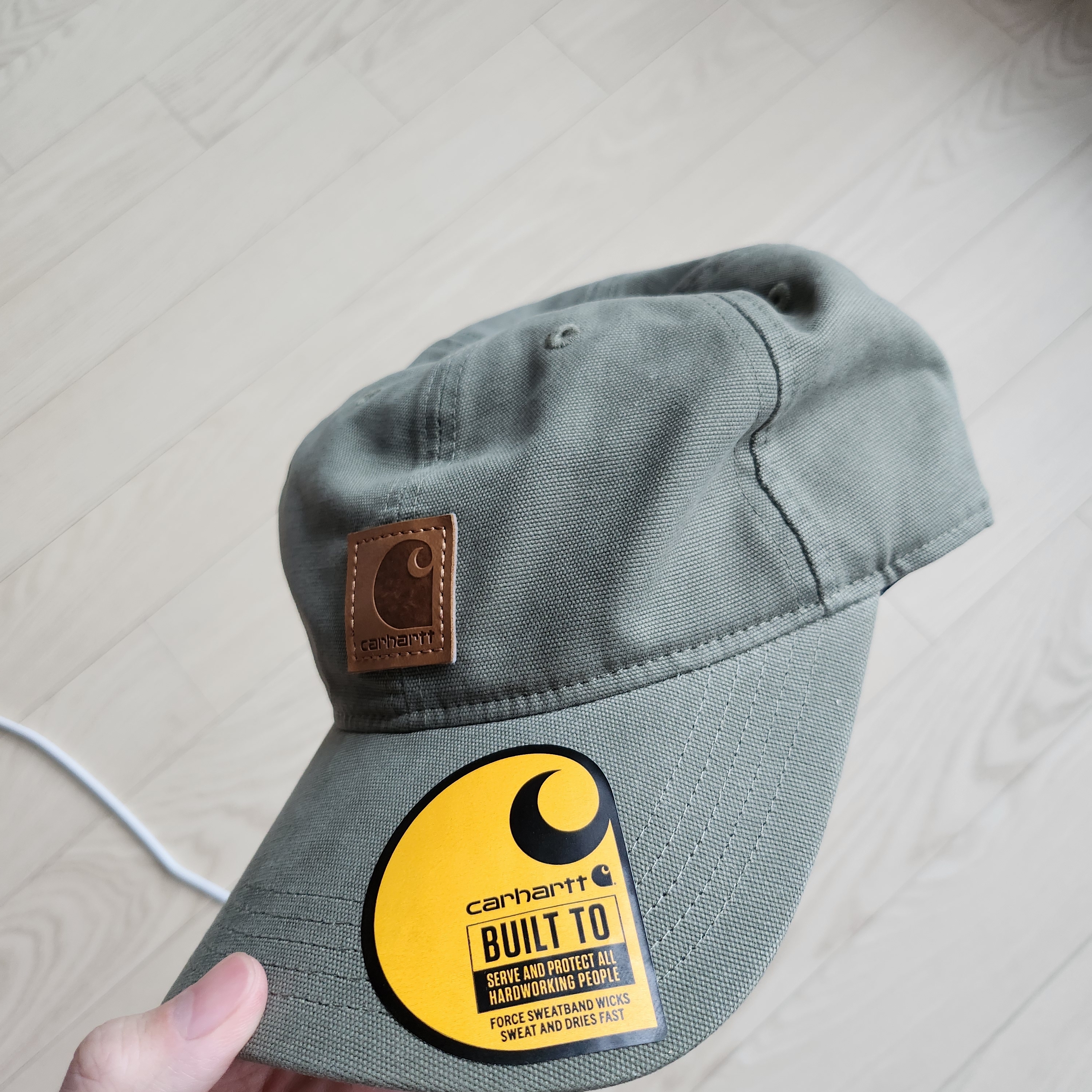 Carhartt Canvas Cap Dusty Olive 착용 스타일 - 2