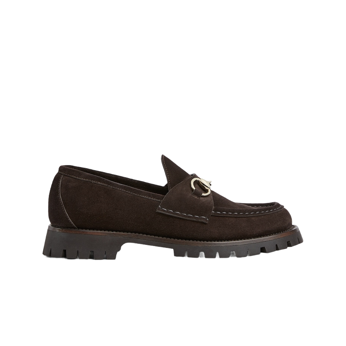 (W) 구찌 홀스빗 로퍼 다크 브라운 스웨이드((W) Gucci Horsebit Loafers Dark Brown Suede) - 1