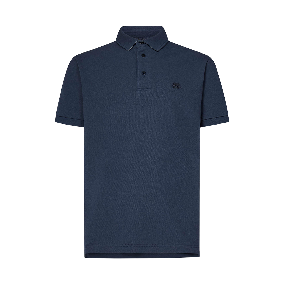 MRMD0006AJ264B3681 Etro Pegaso Embroidered Cotton Polo Shirt Navy Blue