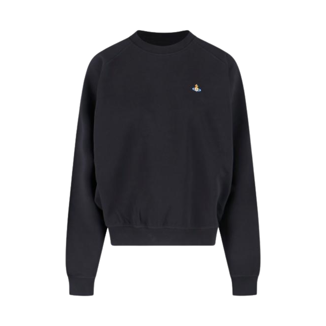 3I010014-J006O-N401 (W) Vivienne Westwood Logo Embroidered Sweatshirt Black