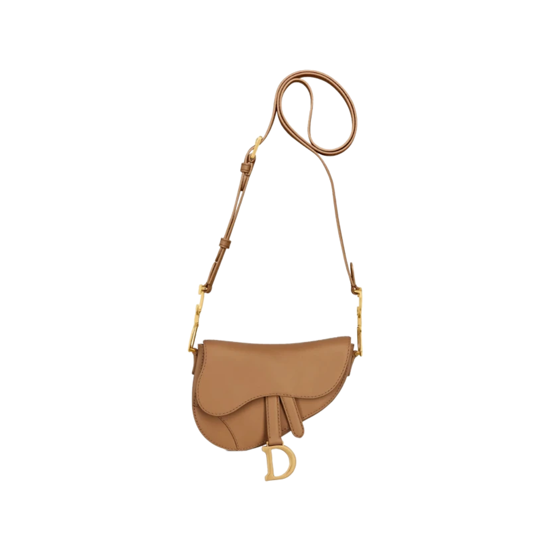 M0465CBUW-M34U Dior Mini Soft Strap Saddle Bag Light Gold