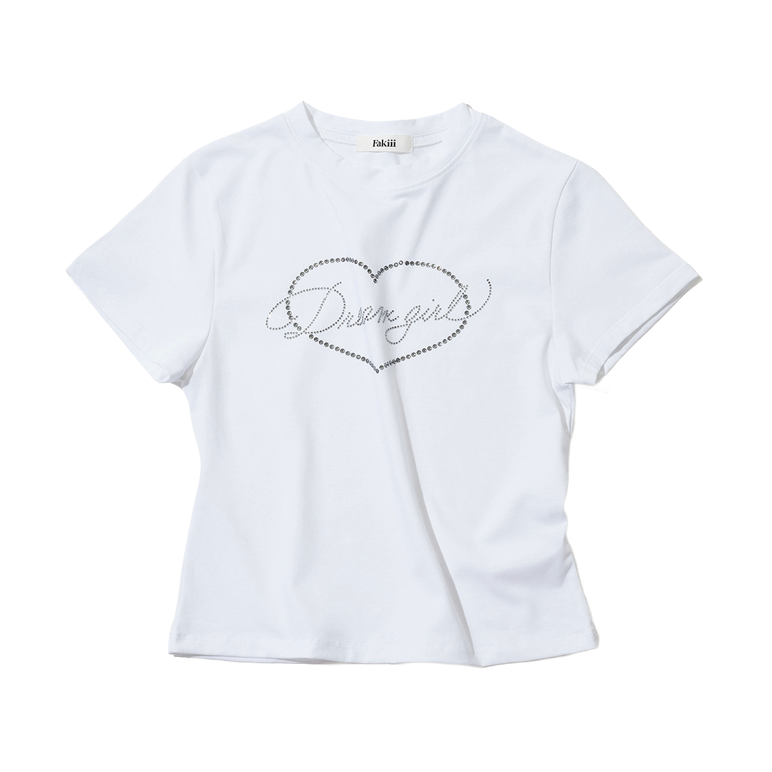Fk25hs01 Fakiii Dream Girl Crystal T-shirt White
