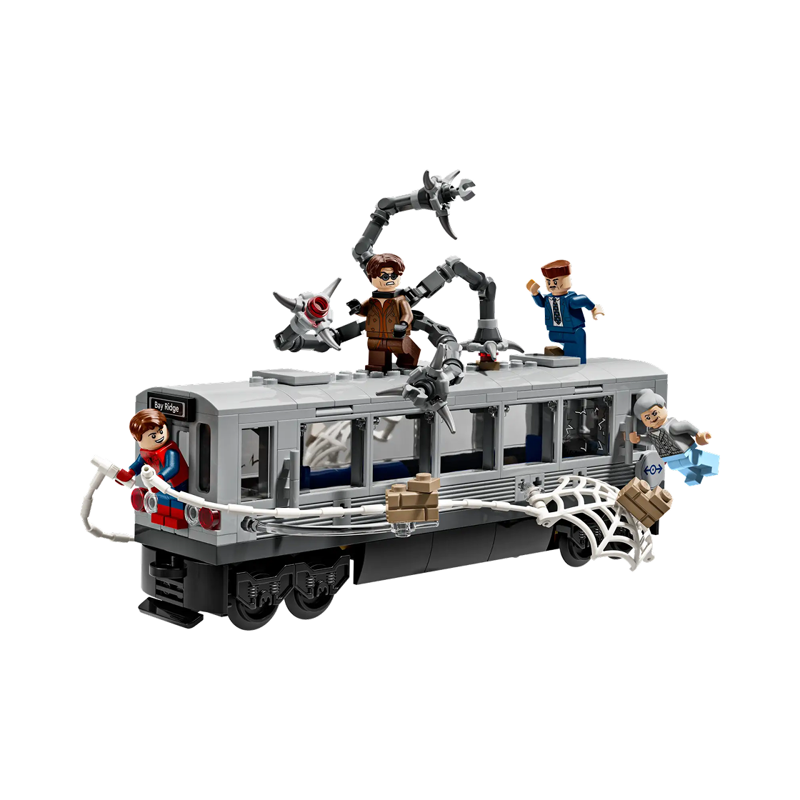 레고 마블 스파이더맨 대 닥터 옥토퍼스 지하철 장면